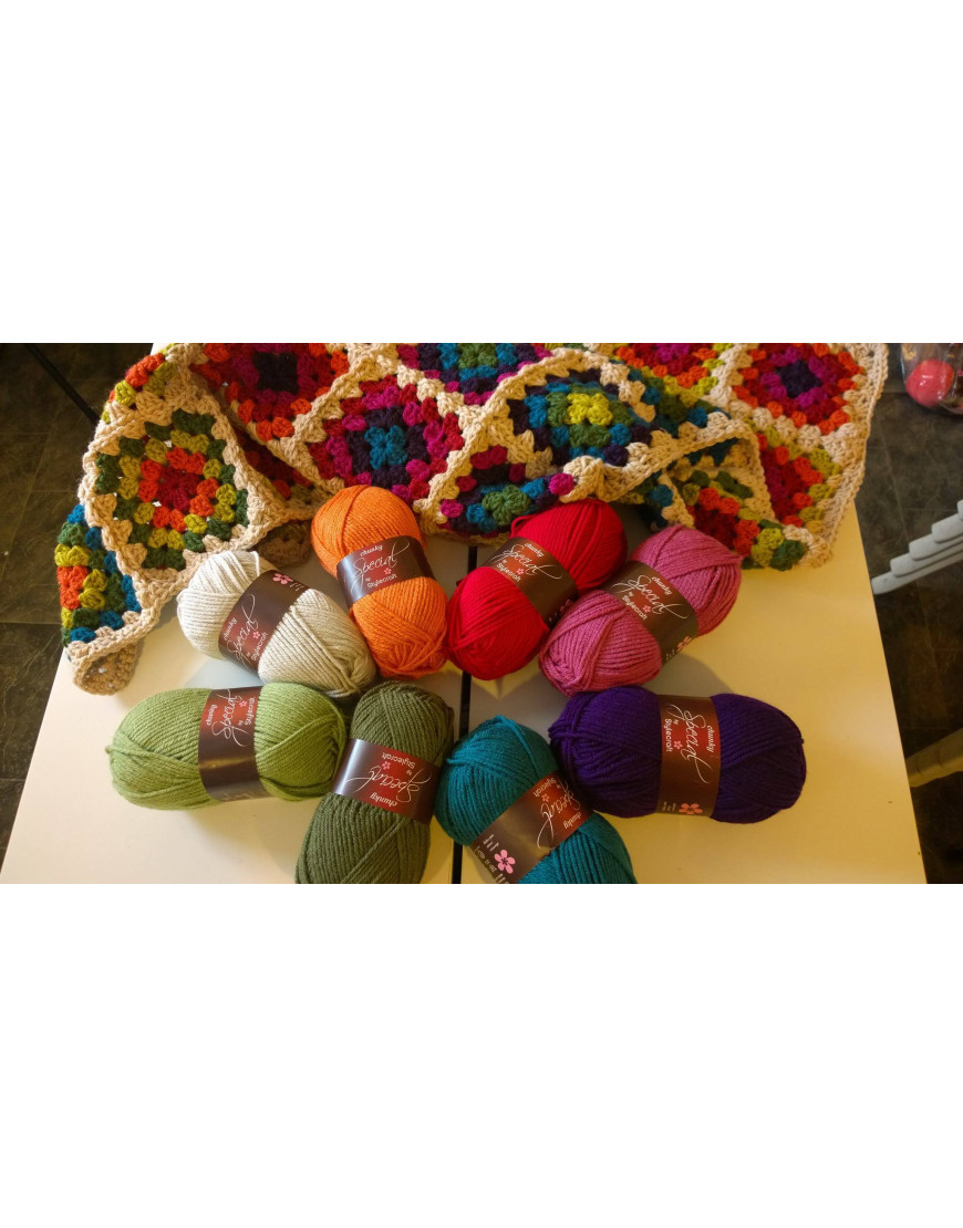 Chunky Granny Square Blanket
