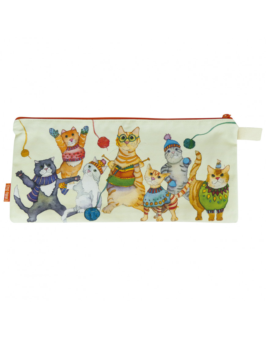 Emma Ball Long Project bag Kittens in Mittens LPB04
