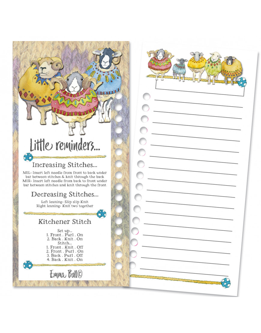 Emma Ball Colour Chart Cards Sheep in sweaters  KN04