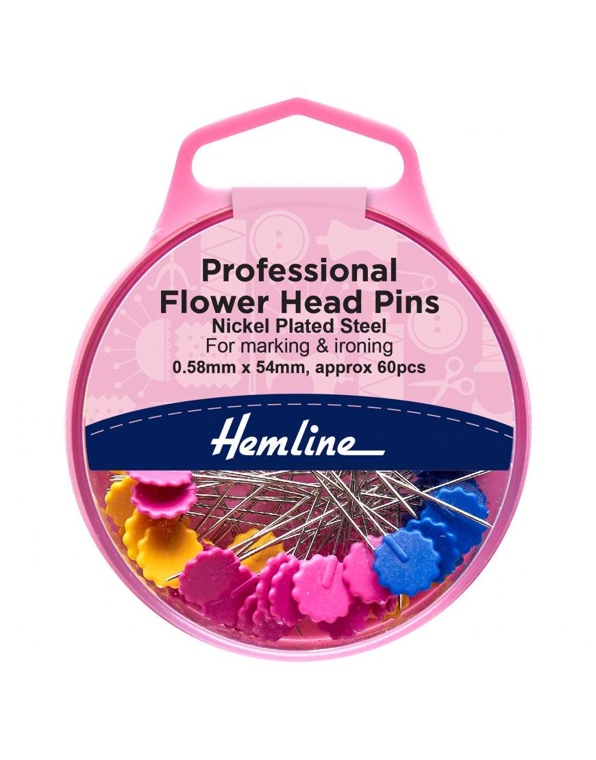 Hemline Professional Flower Head Pins